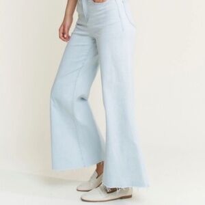 MICA Super High Rise Super Wide Leg in Light Slate